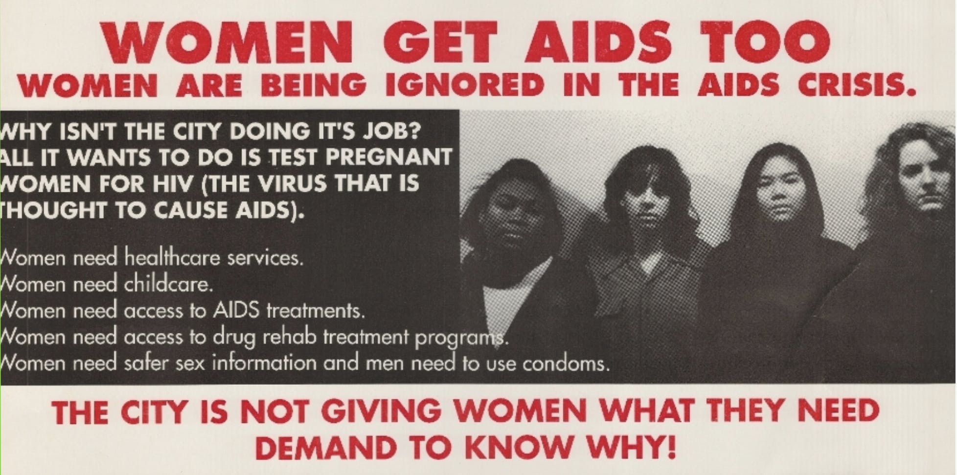 ACT UP. Women Get AIDS Too